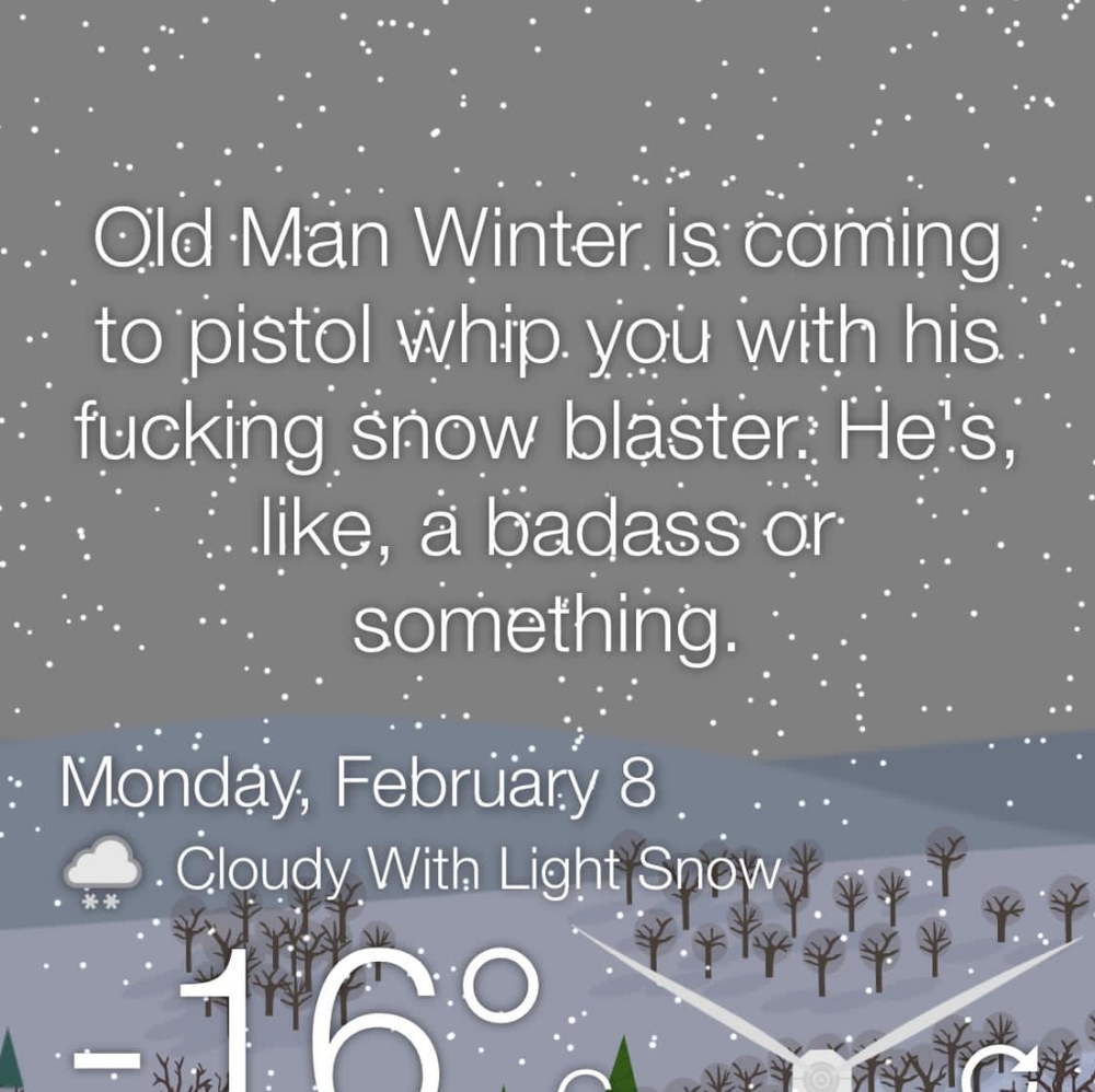 Welcome to my men's closet.baby it's cold outside